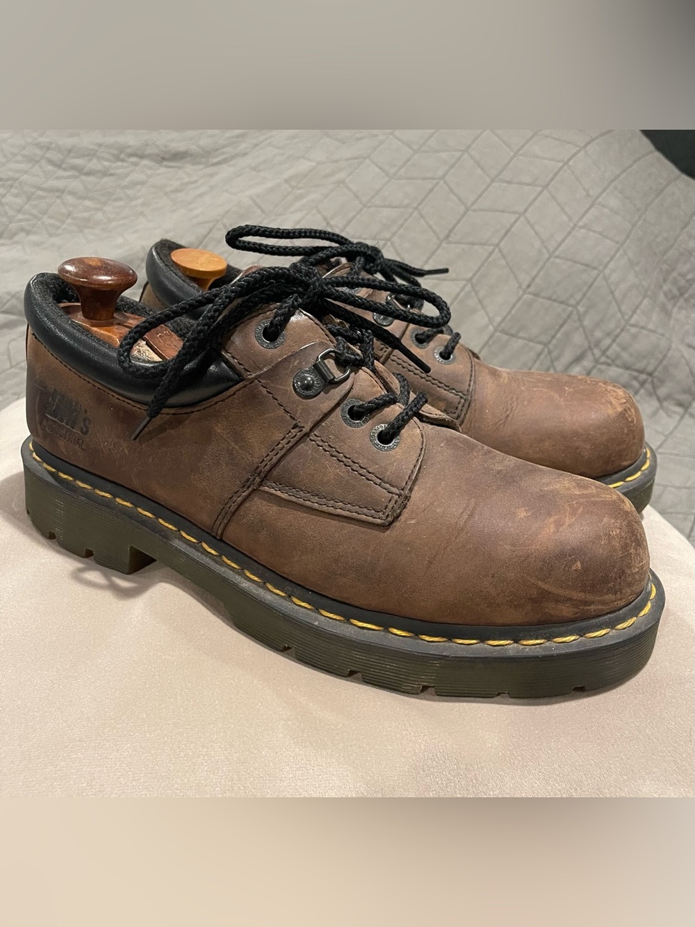 Dr. Martens P0313 Industrial Steel Toe Safety Work Shoes Brown Men’s Size 11
